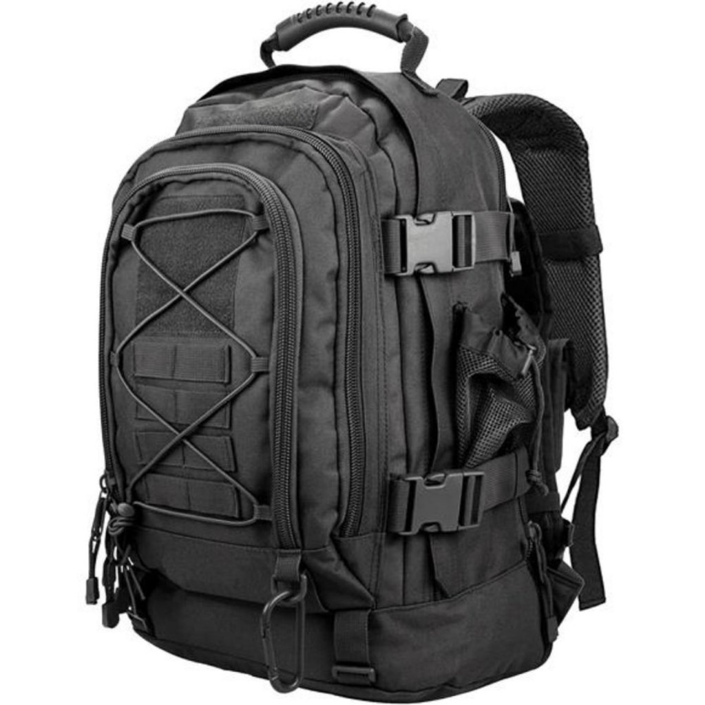 Men Backpacks Large Capacity Expandable Black Hiking Outdoors Military Backpack